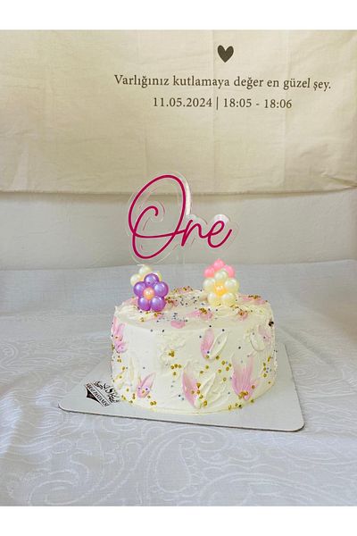 Boncukafası One 1 Year Old Cake Decoration Party Material