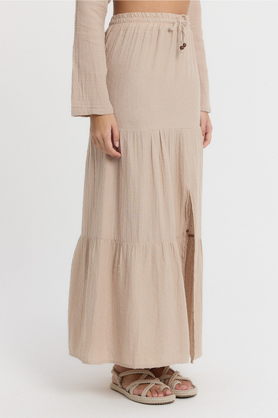Heaven Ephesus Жіноча спідниця - довга спідниця з розрізом з мусліну - 2120