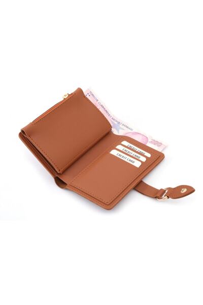 Womancraft Kadın Cüzdan Taba Bayan Cüzdan Suni Deri Aksesuar
