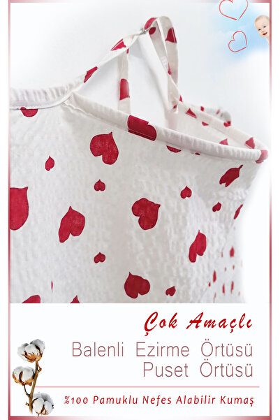 HALZEY Balenli Emzirme Örtüsü %100 Pamuk Oeko-tex Sertifikalı Organik Kumaş, 80x100 Cm Emzirme Önlüğü