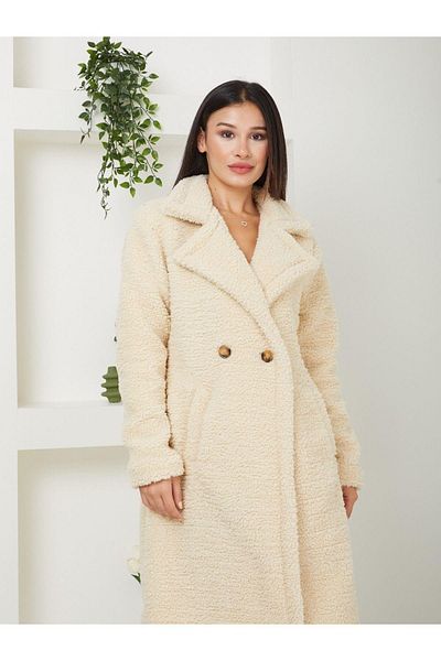 HARMAN BUTİK Women's Lined Plush Coat