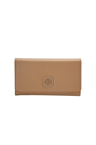 BATA Textured Tri-fold Wallet Beige