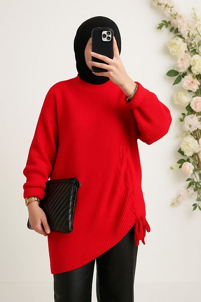 Get Crazy Balloon Sleeve Laciness Sweater