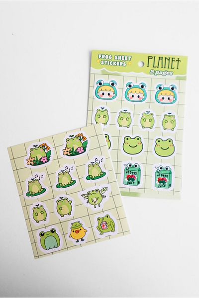 EFBUTİK Frog Sheet Sticker Set of 2