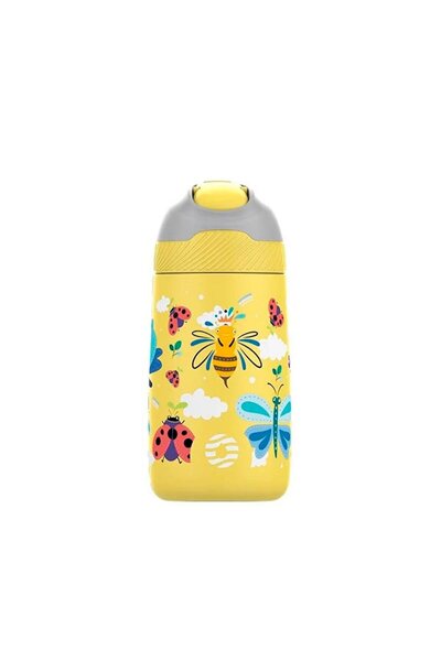 Vagonlife ازسبيس 350 مل. دورق فولاذي أصفر مع قش 2055