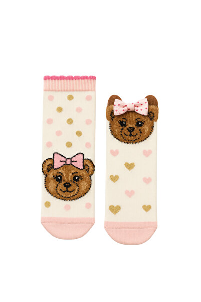 Katia&Bony Baby Girl Ocean Odyssey Bear 2-Piece Socket Socks Rose Pink