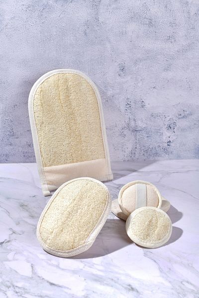 koitokyo Oval Face and Body Washcloth - Pumpkin Fiber and Elastic