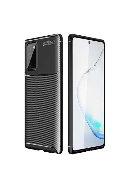 Smart Tech Samsung Galaxy Note 20 Karbon Desenli Negro Silikon Kılıf