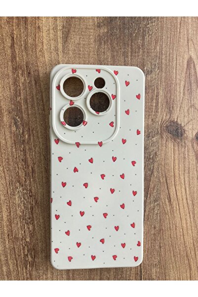 Newon Tecno Spark 20 Pro Heart Printed Inside Velvet Silicone Phone Case Cover