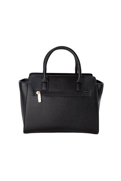 BATA Textured Top Handle Bag Black
