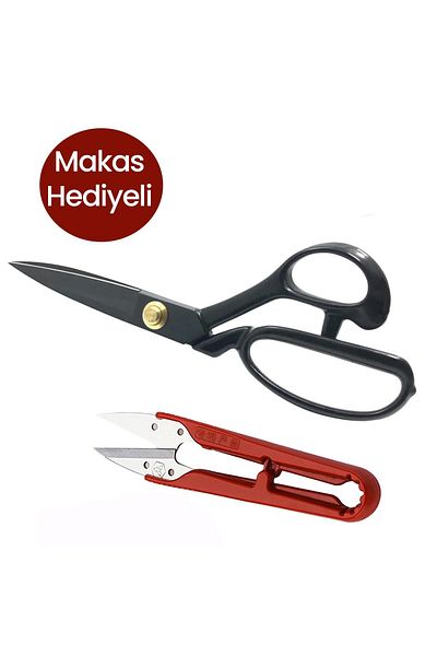 FDMSTAR 10 Inch (25CM) Black Handle Professional Stainless Steel Tailor Scissors