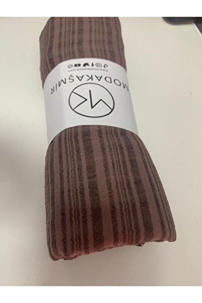 Modakaşmir Mixed Cotton Shawl Dusty Coffee Color