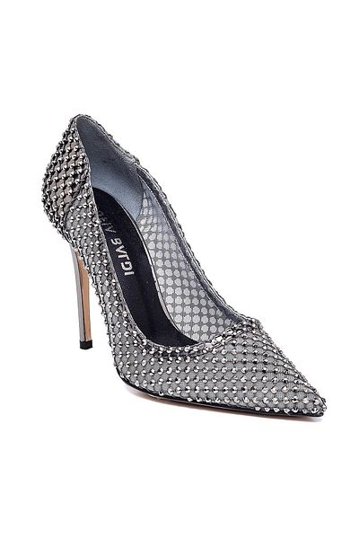 Sofia Baldi Flake Gray Textile Women's Stiletto & Evening Dress