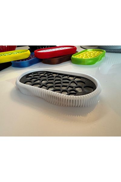 OEM 3D Soap Dish, Wave Model, White / Black