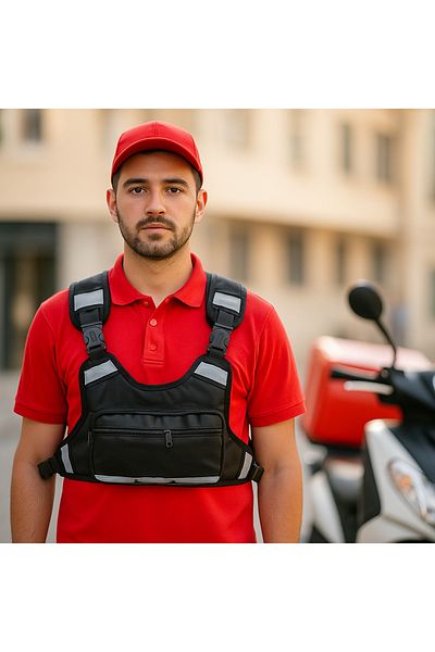 çanta burda Motorcycle Reflective Vest and Motorcycle Chest Bag