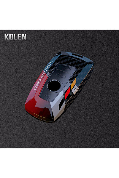 Choice1 A CarbonRed ABS Carbon Fiber Car Key Case Cover Shell For BMW 1 3 5 7...