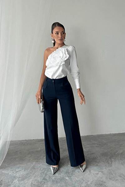 Paw Garage Women's Sindy Palazzo Model Fabric Pants