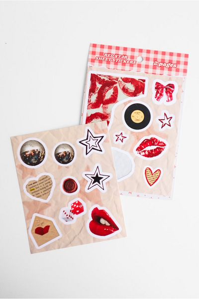 EFBUTİK Red Star Sticker Set of 2