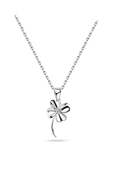 Brezza Lusso Jewelry Gümüş Dört Yapraklı Yonca Kadın Gümüş Kolye