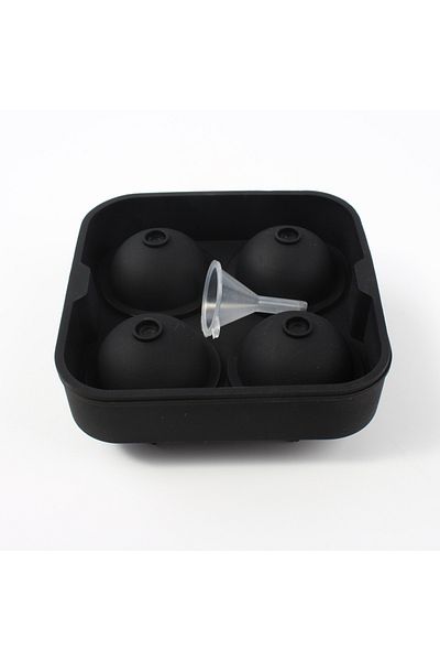DUTRIEUX 4 Balls Silicone Ice Ball Maker Large 3d Big Round Sphere High Balls Ice Shape Cube Mold Tray For Fr