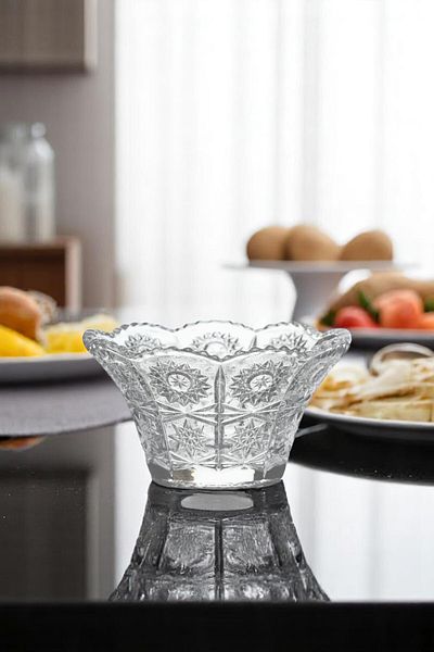 TrendDeco Set of 6 Decorated Glass Bowls - Cookie Pudding - Magnolia Bowl