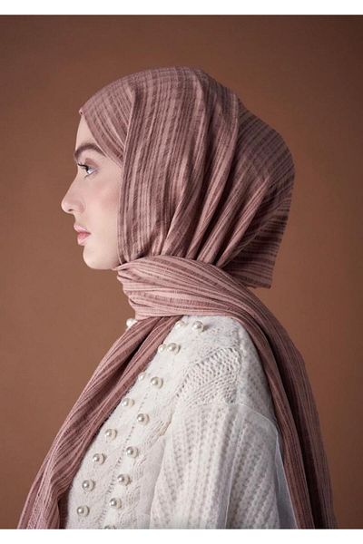 Modakaşmir Βαμβακερό σάλι Mink Color Misto