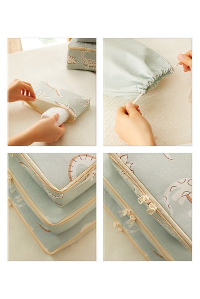 Ocean Home Textile 6-Piece Dinosaur Baby Birth Hospital Outlet Bag Organizer Multi-Purpose Organizer
