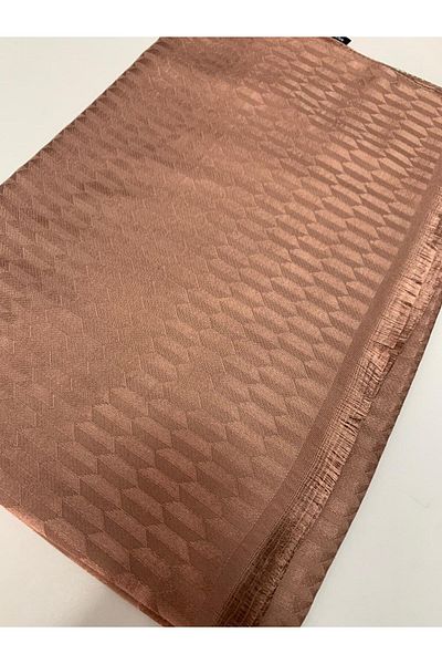 Modakaşmir Silky Jacquard Shawl Mink Color