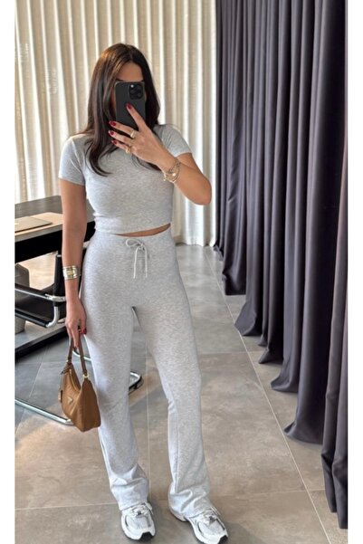 Marka Giyim طقم قصير من الأسفل باللون الرمادي