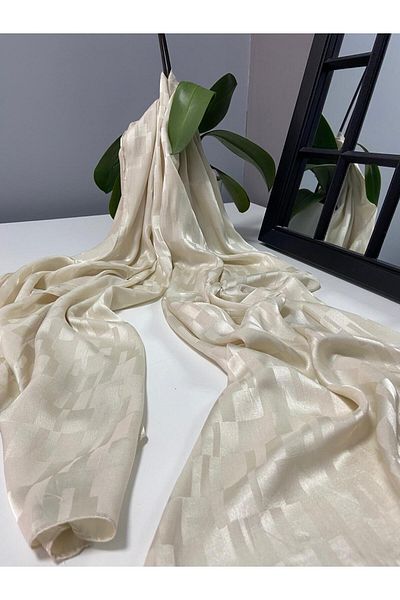 AMİNENESİL Μπεζ Levidor Jacquard Σάλι