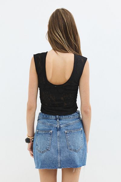 No Matter What Fit Cut Transparent Lace Blouse