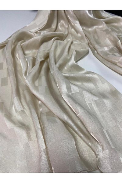 AMİNENESİL Μπεζ Levidor Jacquard Σάλι