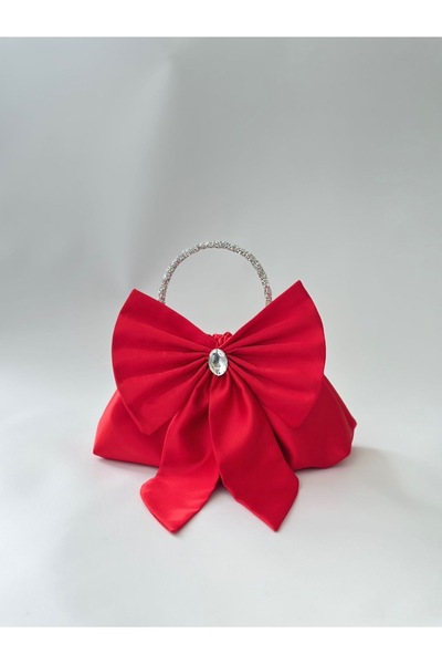 posst bag Fiyonklu Gümüş Kulplu Portföy Abiye El Çantası