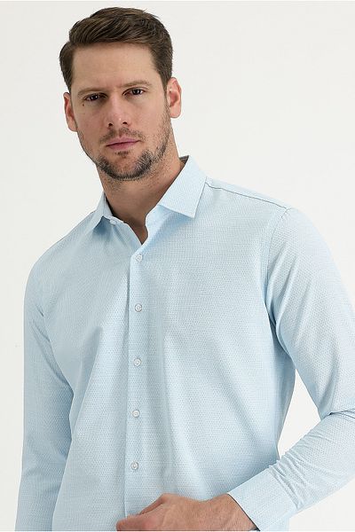 Kiğılı Cămașă cu mânecă lungă, slim fit, cu model clasic, din bumbac, ușor de călcat