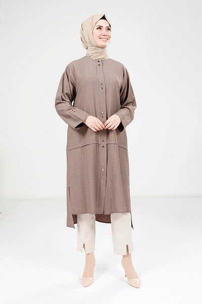 Beyza Snap Fastener Mink Wear 9239