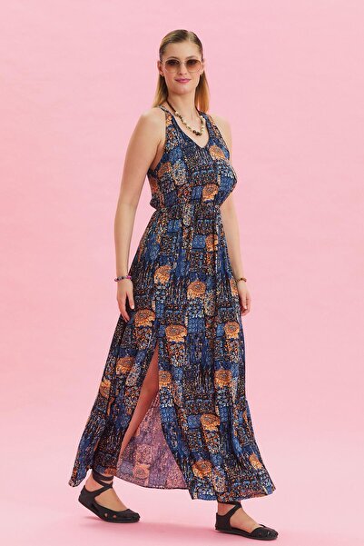 Los banditos V-подібний виріз на комірі повсякденне плаття