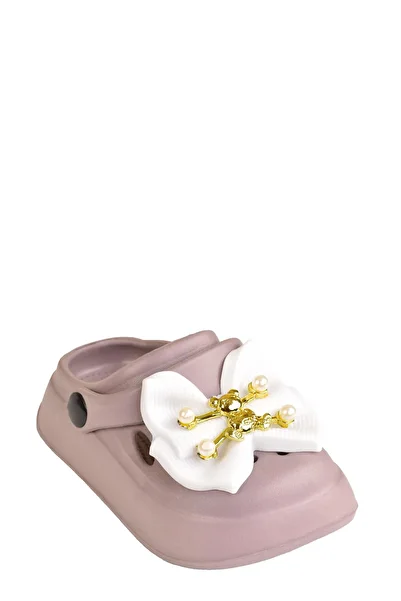 minibonito Girl's Bow Buckle Slippers