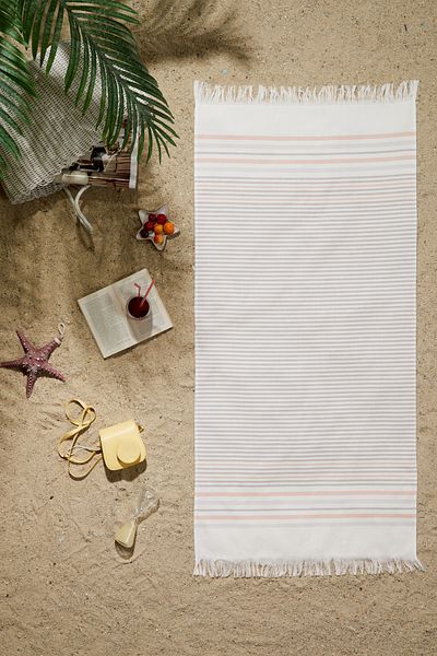 Özdilek Özdilek Summer Leaf & Stripe 2-pack Πετσέτα θαλάσσης 70x150 cm
