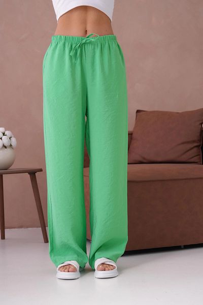 Park Karon High Waist Elastic Wide Leg Palazzo Woven Trousers