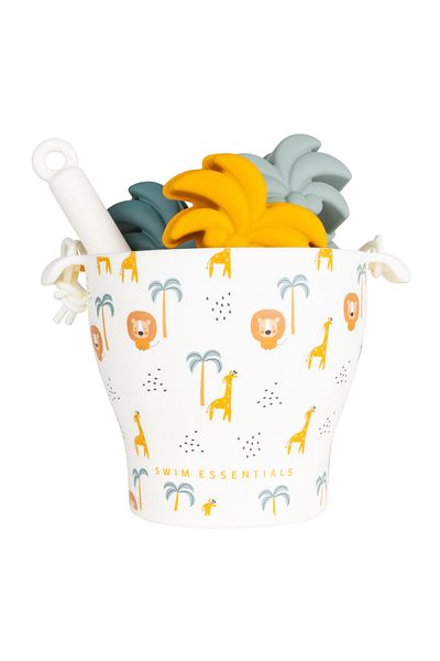 Swim Essentials Jungle Silicone Toy Set - Bucket, Shovel and 3 Mold