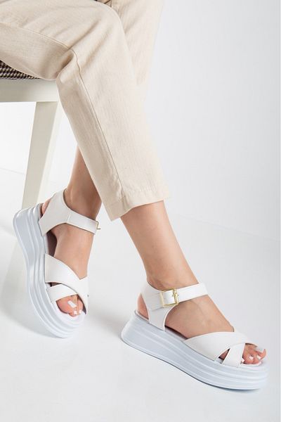 DADWOLF Simple Flat Platform Wedge Sandals