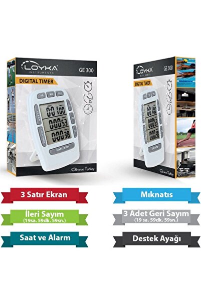 Loyka Ge 300 Dijital Zamanlayıcı 3 Ekranlı
