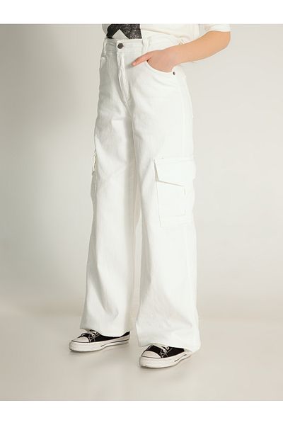 DMB BOYS & GIRLS girl's cotton gabardine cargo pants