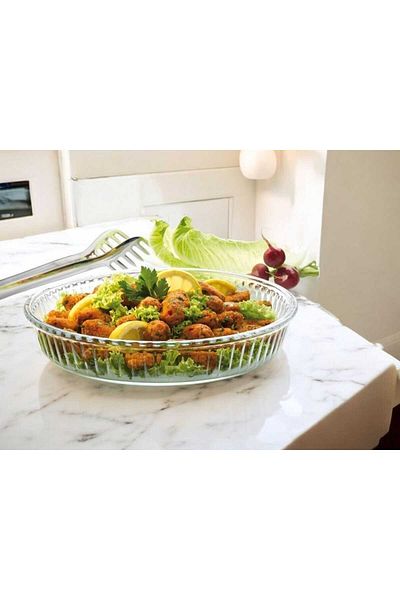 Noah Exclusive Borcam - Optical Patterned Round Tray - 25.6 cm