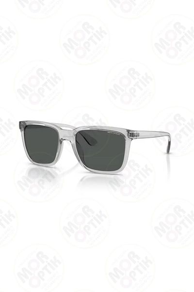 Armani Exchange Ax4112Su 823987 55-19-145 3N "Shiny Transparent Gray Rectangular Model"