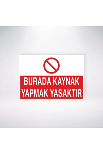 Reysa Tasarım ملصق محظور اللحام هنا مقاس 20 × 28 سم