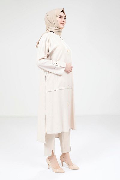 Beyza Κουμπωτό Πέτρα Χρώμα Wear Out 9239