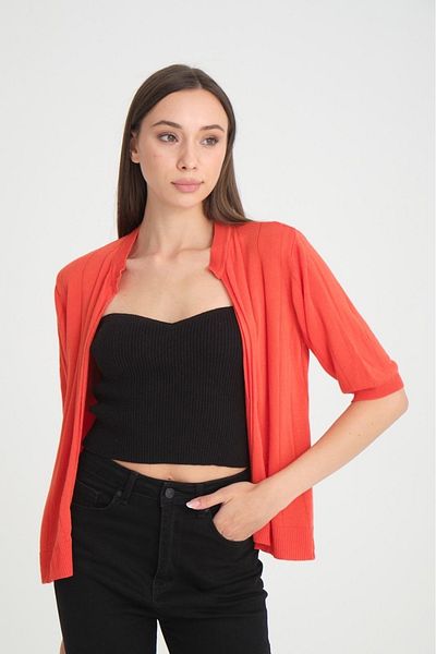 Su Moda Îmbrăcăminte pentru femei Cardigan Tricoturi Cardigan subțire cu mânecă scurtă de vară Mercerized Casual Coat Cardigan