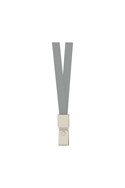 Deli Șnur textil gri cu clemă din PVC 450x15mm, set de 12 buc. Deli