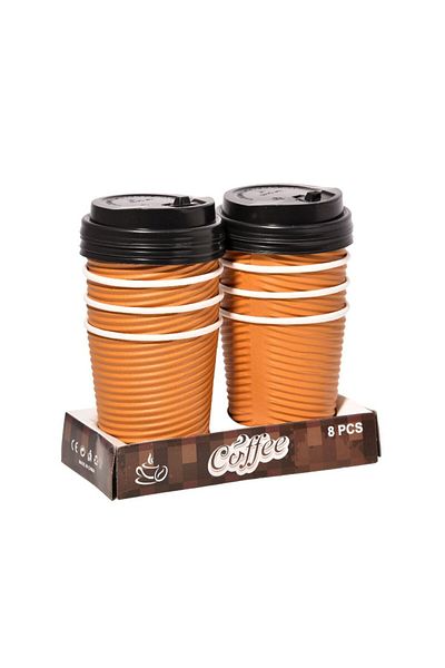 Happy family Disposable paper cups 8 pieces 230 ml